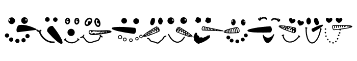 Snowman Face Font UPPERCASE