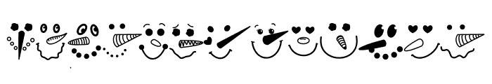 Snowman Face Font UPPERCASE