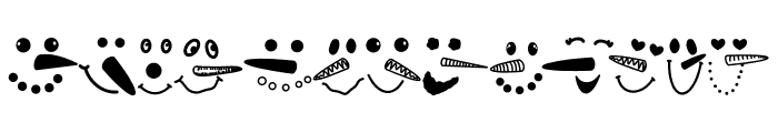 Snowman Face Font LOWERCASE