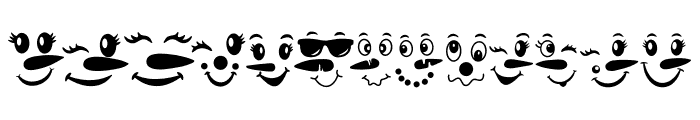 Snowman Faces Font LOWERCASE