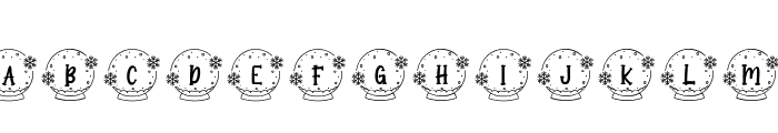 Snowy Christmas Monogram Reg Font UPPERCASE