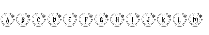 Snowy Christmas Monogram Reg Font LOWERCASE