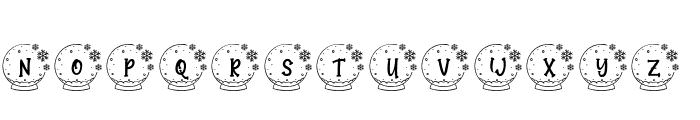 Snowy Christmas Monogram Reg Font LOWERCASE