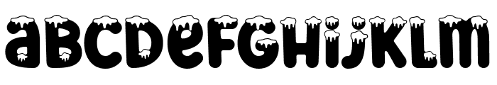 Snowy Grinch Font LOWERCASE