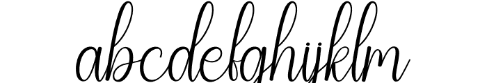 Snowy Signature Font LOWERCASE
