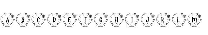 SnowyChristmasMonogram-Reg Font LOWERCASE