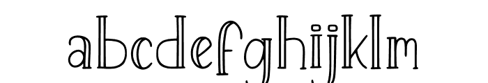Social Tattoo Outline Font LOWERCASE