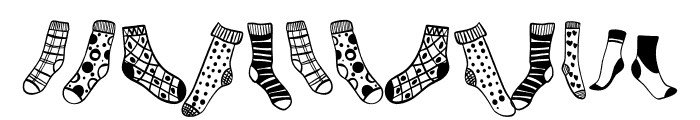 Sock Font UPPERCASE