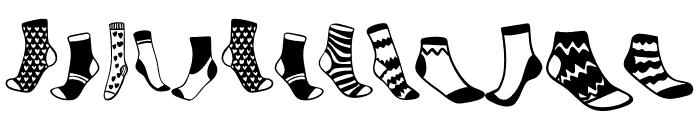 Sock Font UPPERCASE