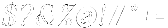 Sockard Beautiful Outline Itali Medium Italic Font OTHER CHARS
