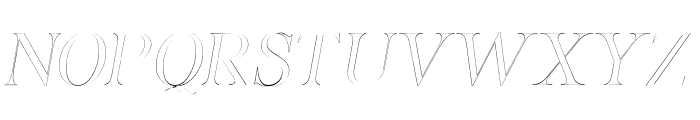 Sockard Beautiful Outline Itali Medium Italic Font UPPERCASE