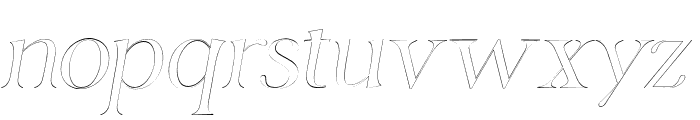 Sockard Beautiful Outline Itali Medium Italic Font LOWERCASE