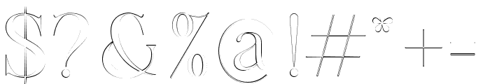 Sockard Beautiful Outline Medium Font OTHER CHARS