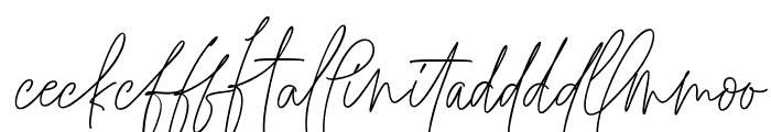 Solange Italic Ligature Font LOWERCASE