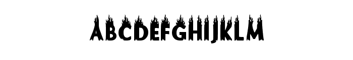 Solid Flames Regular Font UPPERCASE