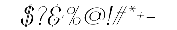 Sonice Italic Font OTHER CHARS