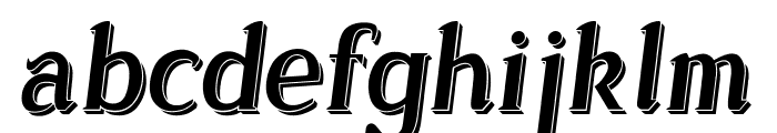 Sonten 3D-Italic Font LOWERCASE