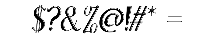 Sonten Deboss-Italic Font OTHER CHARS