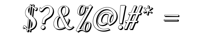 Sonten Outline-Italic Font OTHER CHARS