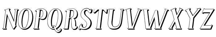 Sonten Outline-Italic Font UPPERCASE