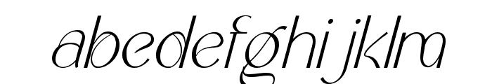 Soothing-Italic Font LOWERCASE