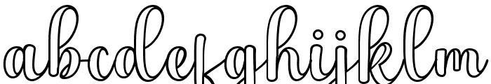 Sophia Outline Regular Font LOWERCASE