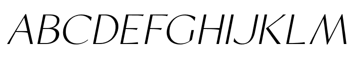 Sorento-ExtraLightItalic Font UPPERCASE
