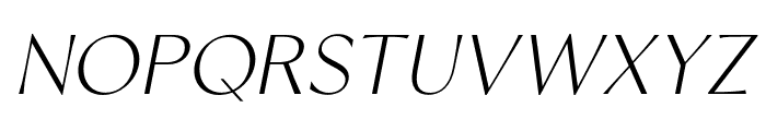 Sorento-ExtraLightItalic Font UPPERCASE