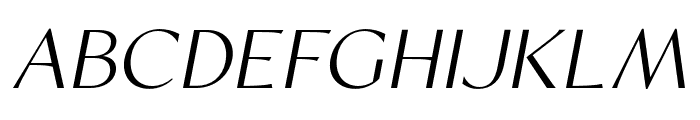 Sorento-LightItalic Font UPPERCASE