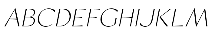 Sorento Thin Italic Font UPPERCASE