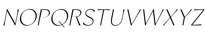 Sorento Thin Italic Font UPPERCASE