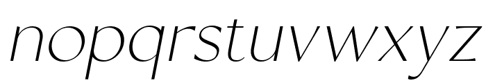 Sorento Thin Italic Font LOWERCASE