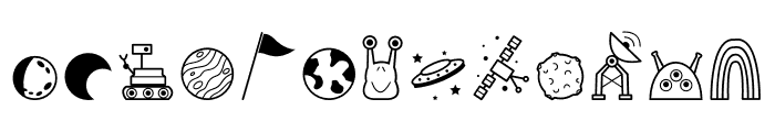 Space Doodle Font UPPERCASE