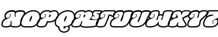 Space Majestic Outline Italic Font UPPERCASE