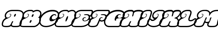 Space Majestic Outline Italic Font LOWERCASE