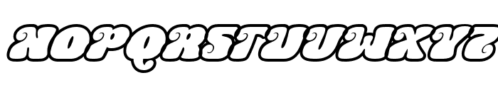 Space Majestic Outline Italic Font LOWERCASE