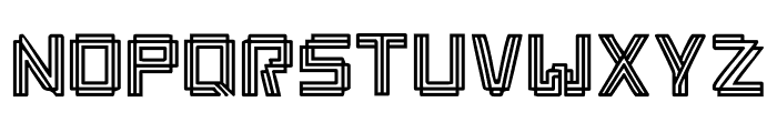 Spacedy Line Font UPPERCASE