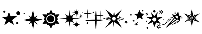 Sparkle Stars Font OTHER CHARS