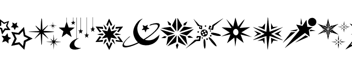 Sparkle Stars Font UPPERCASE