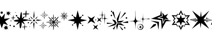 Sparkle Stars Font LOWERCASE