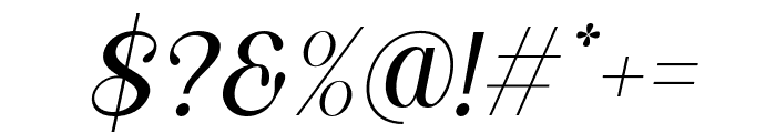 Sparkling Mellow Italic Font OTHER CHARS