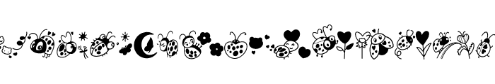 Sparkling ladybug Font UPPERCASE