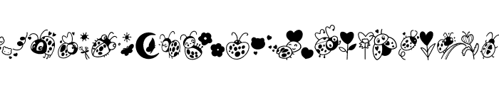 Sparkling ladybug Font LOWERCASE