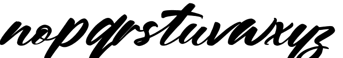 Spartan Brush Italic Font LOWERCASE