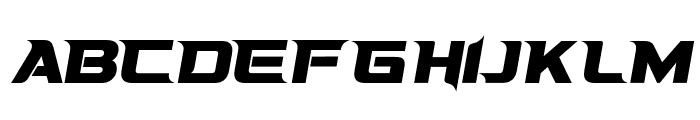 Spartan Spirit Oblique Font UPPERCASE