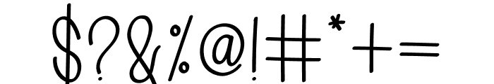 Special Signature Font OTHER CHARS