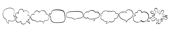 Speech Bubble Font OTHER CHARS