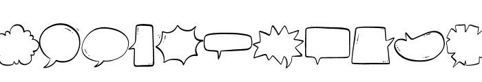 Speech Bubble Font UPPERCASE