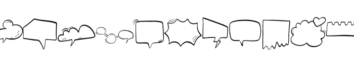 Speech Bubble Font UPPERCASE