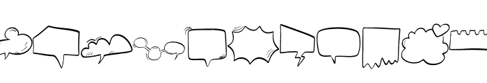 Speech Bubble Font LOWERCASE